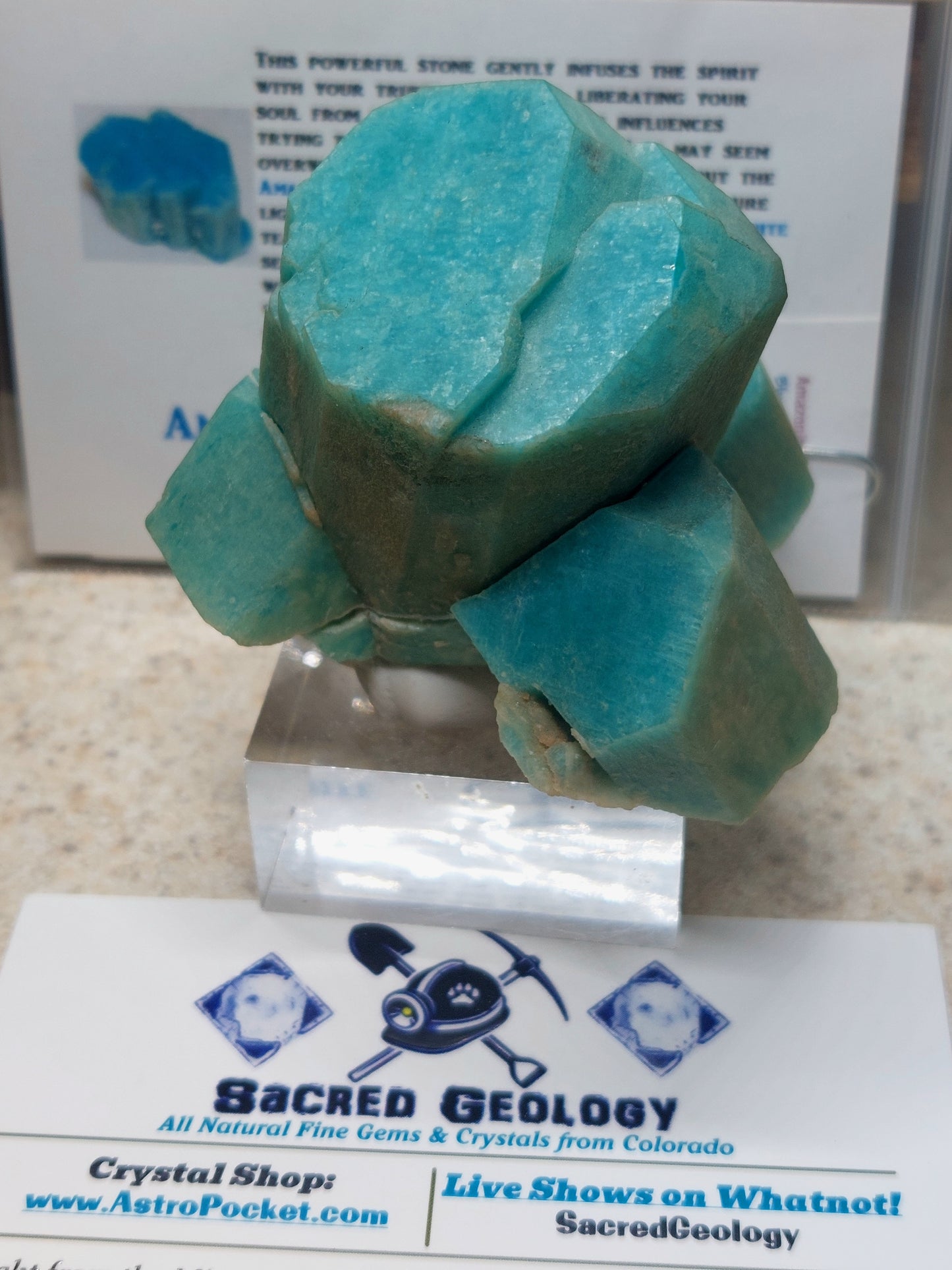 Stellar Amazonite Crystal from Colorado 💙🔥