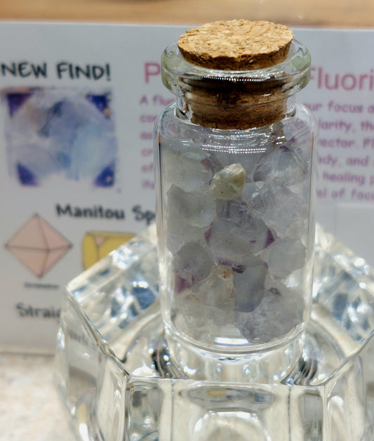 Jar of Phantom Fluorite Crystals from Colorado ✨️💜