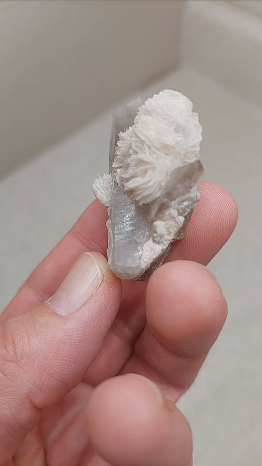 Smoky Quartz Crystals on Albite Clevelandite from Colorado 🤍🔥